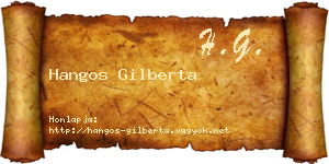 Hangos Gilberta névjegykártya